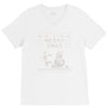 christmas funny dog &amp; snowman V-Neck Tee
