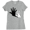 rabbit hand shadow Ladies Fitted T-Shirt