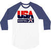 usa basketball logo 3/4 Sleeve Shirt