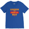 Legends Are Born In May V-Neck Tee