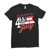 happy 4th of july Ladies Fitted T-Shirt