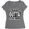 straight outta tilted towers Women's Triblend Scoop T-shirt