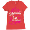 Celebrating With the 1st Birthday Queen Ladies Fitted T-Shirt