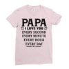 I Love you Papa Ladies Fitted T-Shirt