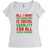 all i want for christmas Women's Triblend Scoop T-shirt