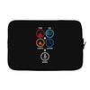 Bong Mathematics design with Earth, Fire, Air, Water and bong icons Laptop sleeve