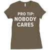 nobody cares Ladies Fitted T-Shirt