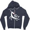 flying rudolph Zipper Hoodie