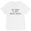 my brain is 85% movie quotes V-Neck Tee