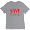 save red V-Neck Tee