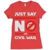 say no to civil war Ladies Fitted T-Shirt