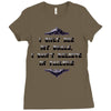 i only see my goals Ladies Fitted T-Shirt