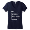 30 Seconds To Mars Topics Women's V-Neck T-Shirt