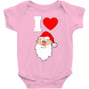 i love santa noel Baby Bodysuit