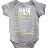 June Girl Facts Cancer Baby Onesie