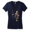 marilyn monroe machine gun gangster 100% cotton Women's V-Neck T-Shirt