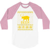 ugly sweater party beer bear funny 3/4 Sleeve Shirt