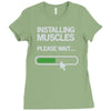 installing muscles please wait Ladies Fitted T-Shirt