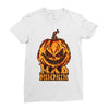 mad halloween pumpkin Ladies Fitted T-Shirt