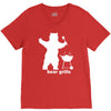 bear grills bbq funny V-Neck Tee