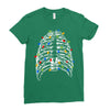 skeleton christmas tree Ladies Fitted T-Shirt