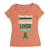 you can't scare or beat me i have been through liver cancer Women's Triblend Scoop T-shirt