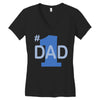 1 dad (2) Women's V-Neck T-Shirt