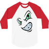 angry cartoon face 3/4 Sleeve Shirt