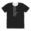 beard length chart funny professor grandpa mustache humor All Over Women's T-shirt