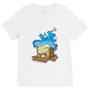sticker box V-Neck Tee