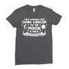 I Love Someone with Lung Cancer to The Moon and Back to Infinity Ladies Fitted T-Shirt