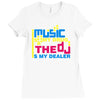 music is my drug Ladies Fitted T-Shirt