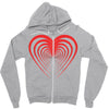 love red Zipper Hoodie