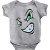 angry cartoon face Baby Bodysuit