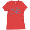 cycling bikes bike cycle riding retro sticker transfer tv funny iron o Ladies Fitted T-Shirt