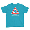 body under construction road sign Youth Tee