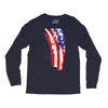 july 4th flag Long Sleeve Shirts