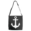 anchor black sailor vintage style navy nautical Adjustable Strap Totes