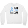 hope love cure stomach cancer awareness Crewneck Sweatshirt