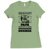 Never Underestimate A Papa With An Engineer Degree Ladies Fitted T-Shirt
