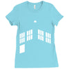 blue boxes Ladies Fitted T-Shirt
