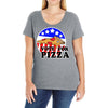 vote for pizza Ladies Curvy T-Shirt