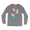popeye spinach retro mens funny Long Sleeve Shirts