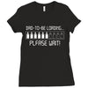 dad to be loading please wait Ladies Fitted T-Shirt