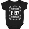 vintage made in 1997 perfectly aged a living legend Baby Bodysuit