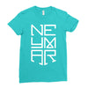 neyma white logo Ladies Fitted T-Shirt
