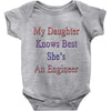 my daughter knows best shes anengineer Baby Onesie