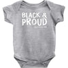 black and proud Baby Bodysuit