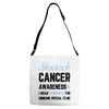 stomach cancer awaneress i wear periwinkle for someone special to me Adjustable Strap Totes