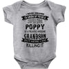 Super Cool Poppy Of A Freaking Awesome Grandson Baby Onesie